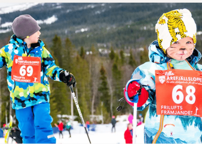 barnskidskola, Friluftsfrämjandet, längdskidor kurs barn stockholm